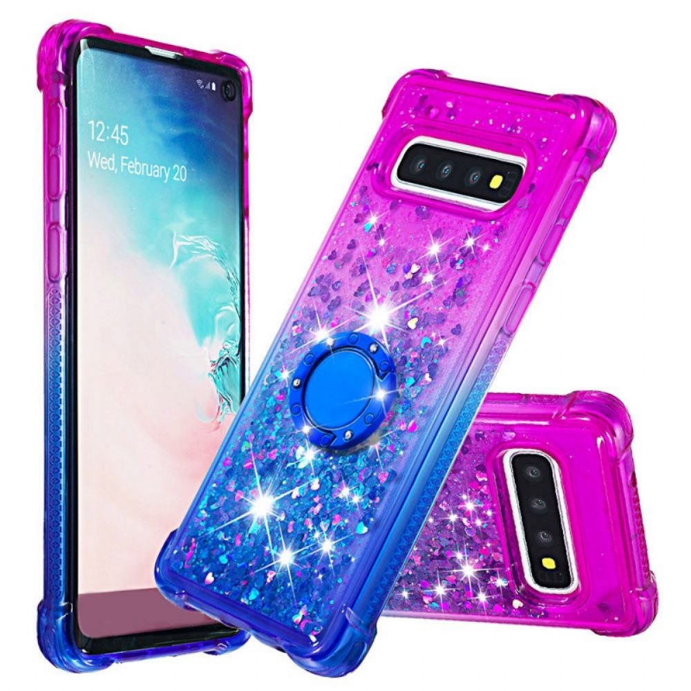 Handyhülle Für Samsung Galaxy S10 Paillettenring-unterstützung