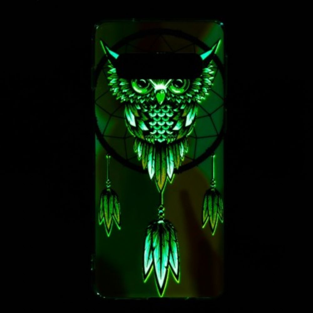Hülle Für Samsung Galaxy S10 Fluoreszierender Eulen-traumfänger
