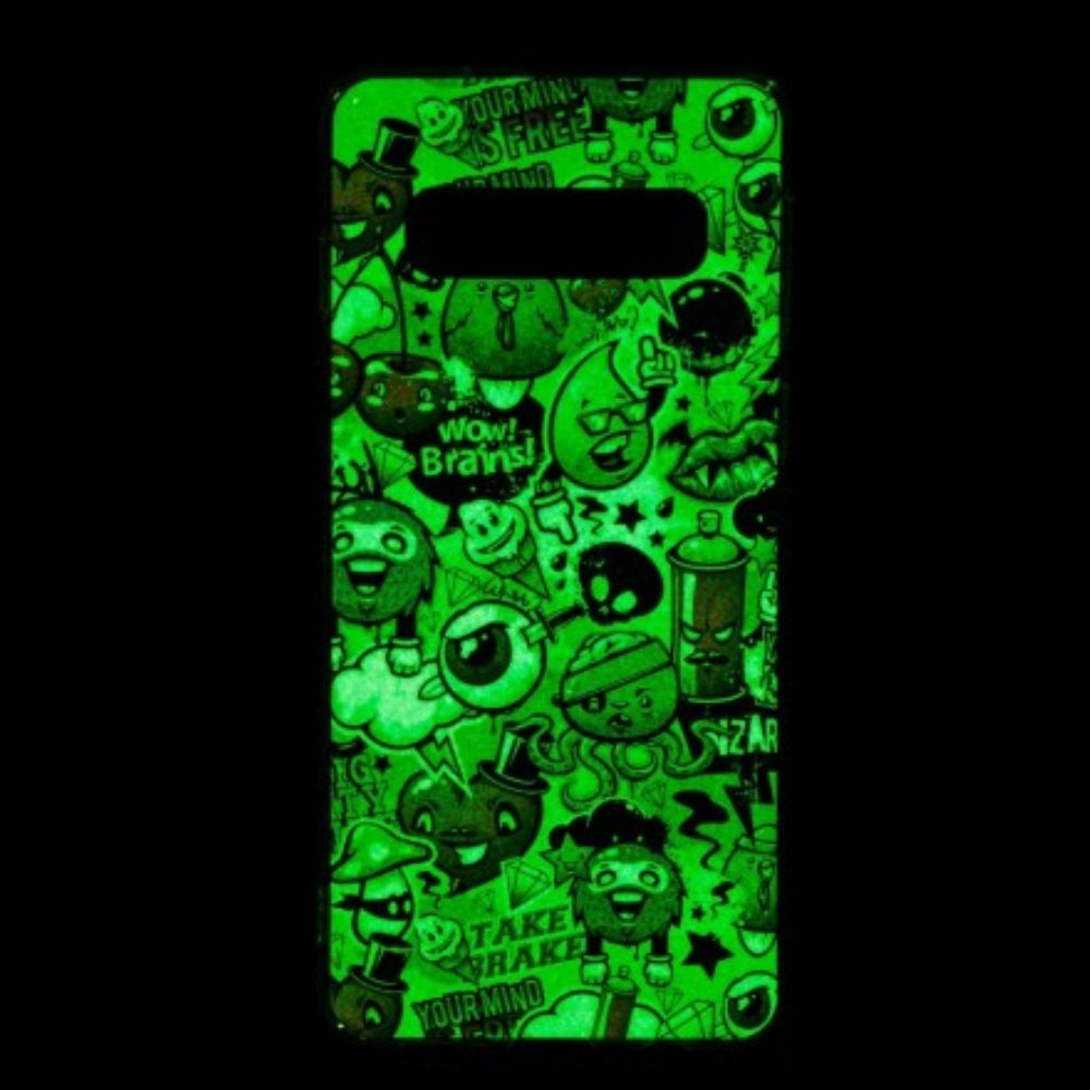 Hülle Für Samsung Galaxy S10 Fluoreszierender Wahnsinn