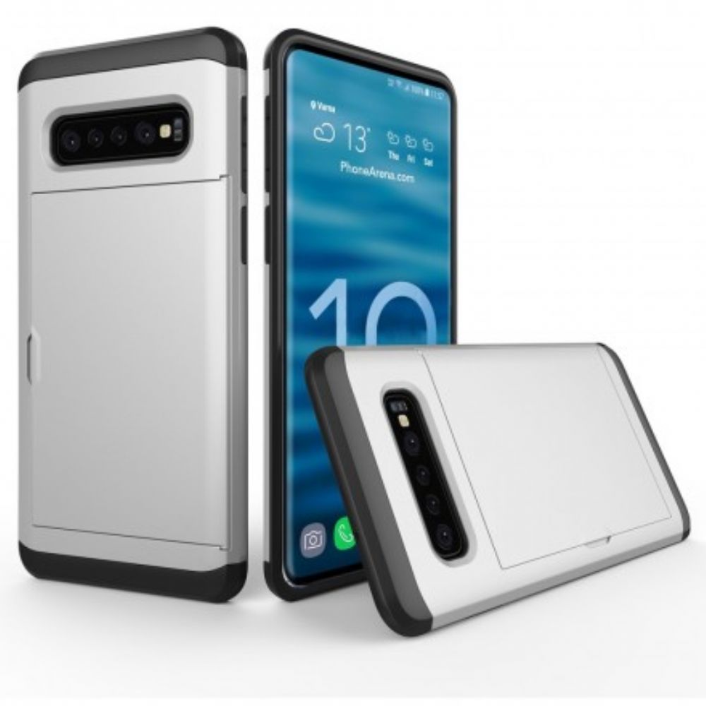 Hülle Für Samsung Galaxy S10 Starrer Auffälliger Kartenhalter