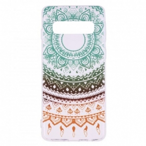 Hülle Für Samsung Galaxy S10 Transparentes Farbiges Mandala