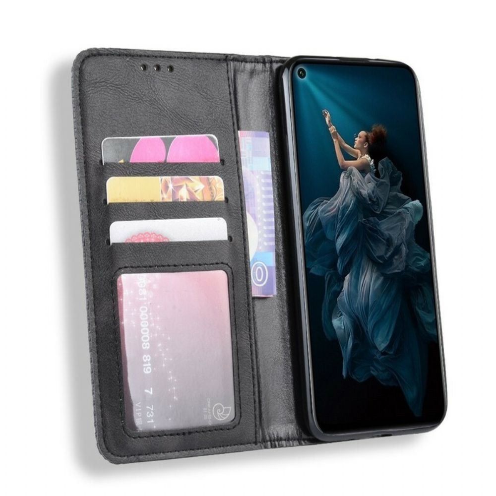Schutzhülle Für Honor 20 Pro Flip Case Gestylter Vintage-leder-effekt