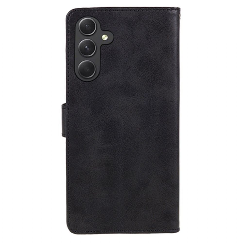 Lederhüllen Samsung Galaxy A15 5g Handyhülle Mattes Ledermodell Mit Riemen