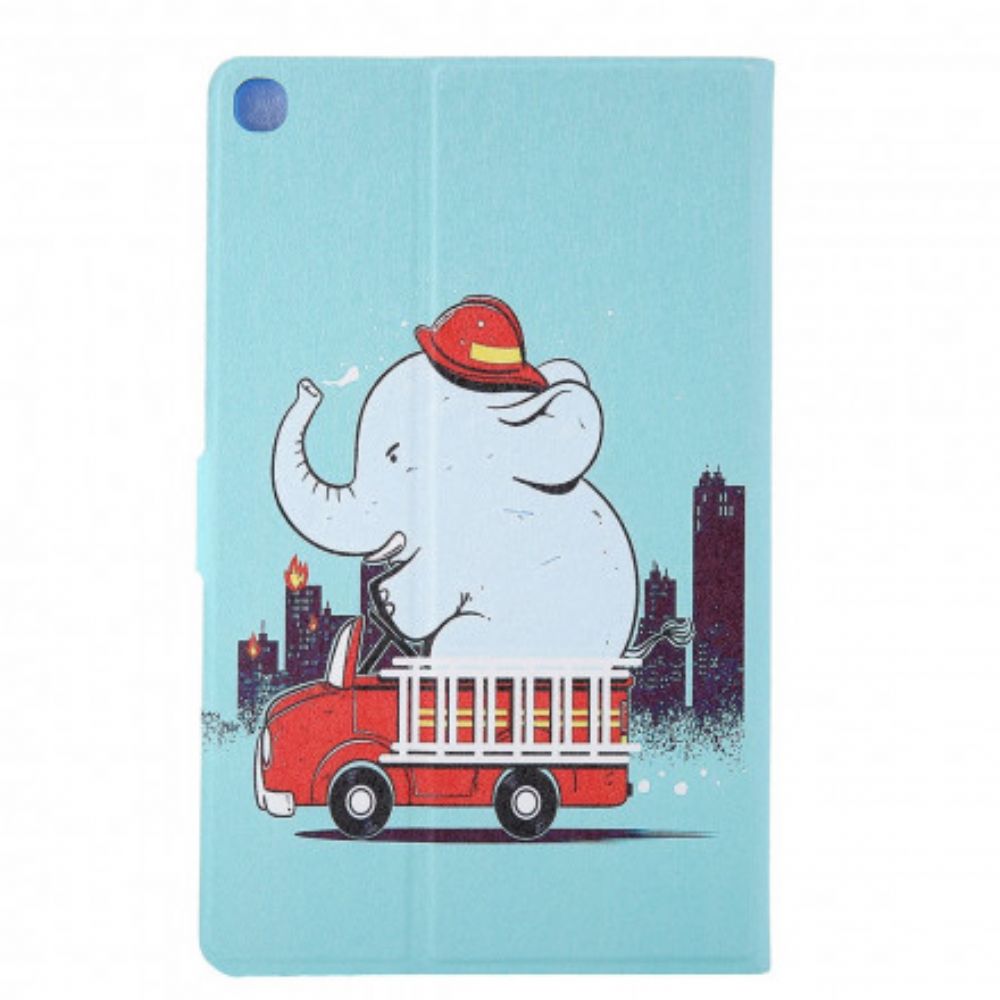 Flip Case Für Samsung Galaxy Tab A7 Elefant-feuerwehrmann