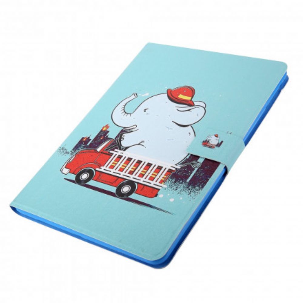Flip Case Für Samsung Galaxy Tab A7 Elefant-feuerwehrmann