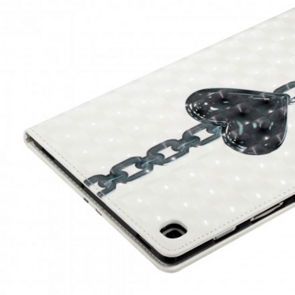 Flip Case Für Samsung Galaxy Tab A7 Gekettetes Herz