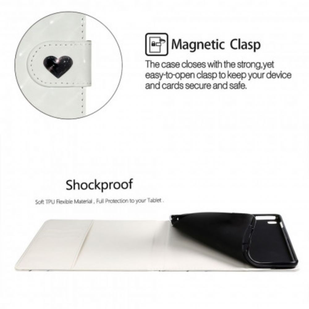 Flip Case Für Samsung Galaxy Tab A7 Gekettetes Herz