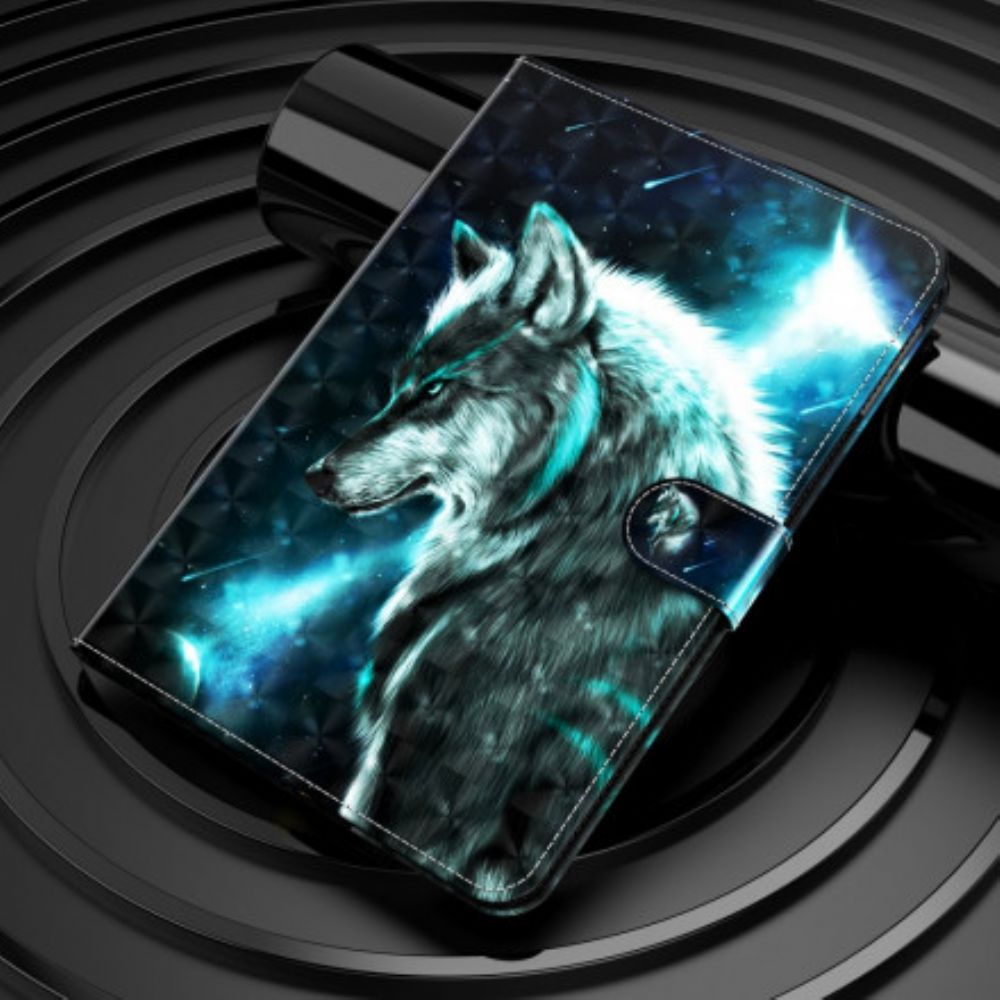 Flip Case Für Samsung Galaxy Tab A7 Lichtpunkt Wilder Wolf