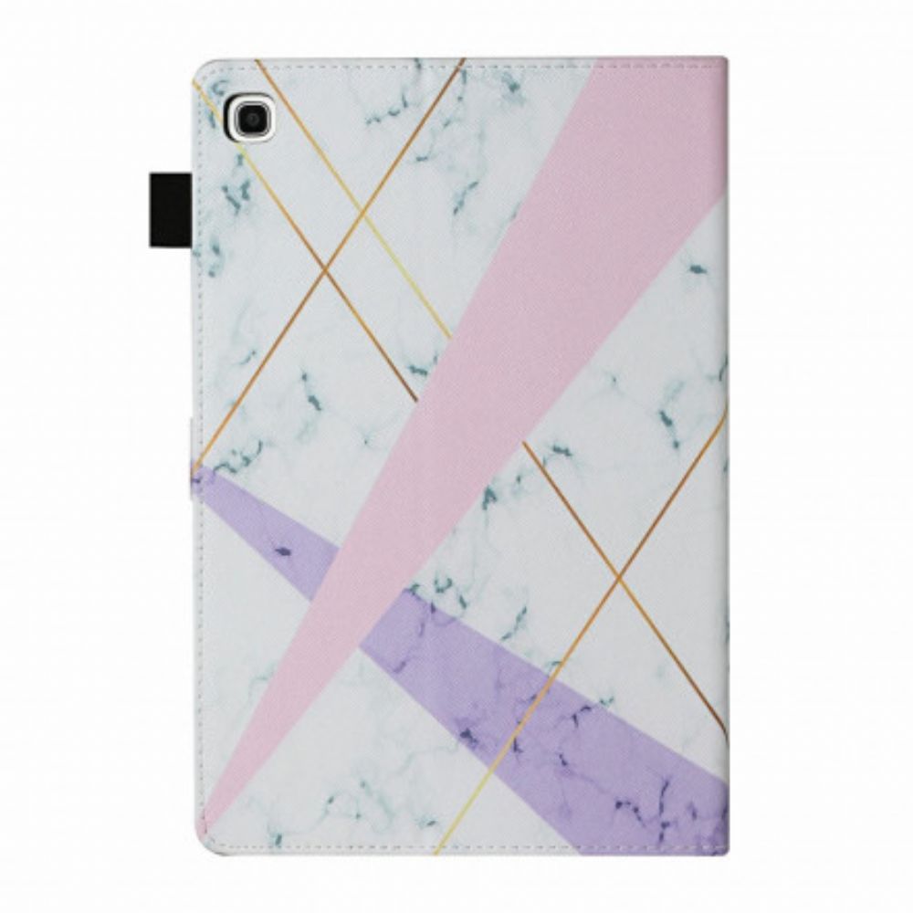 Flip Case Für Samsung Galaxy Tab A7 Marmor-geometrie