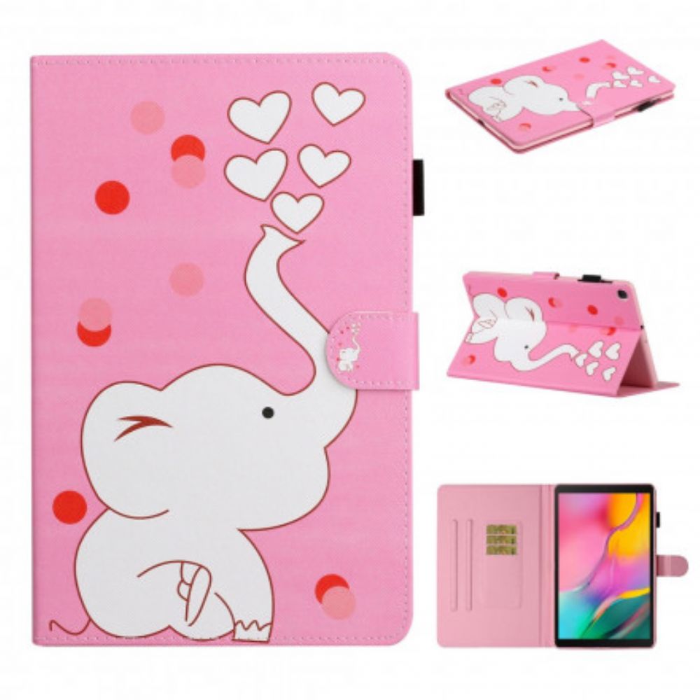 Flip Case Für Samsung Galaxy Tab A7 Verliebter Elefant