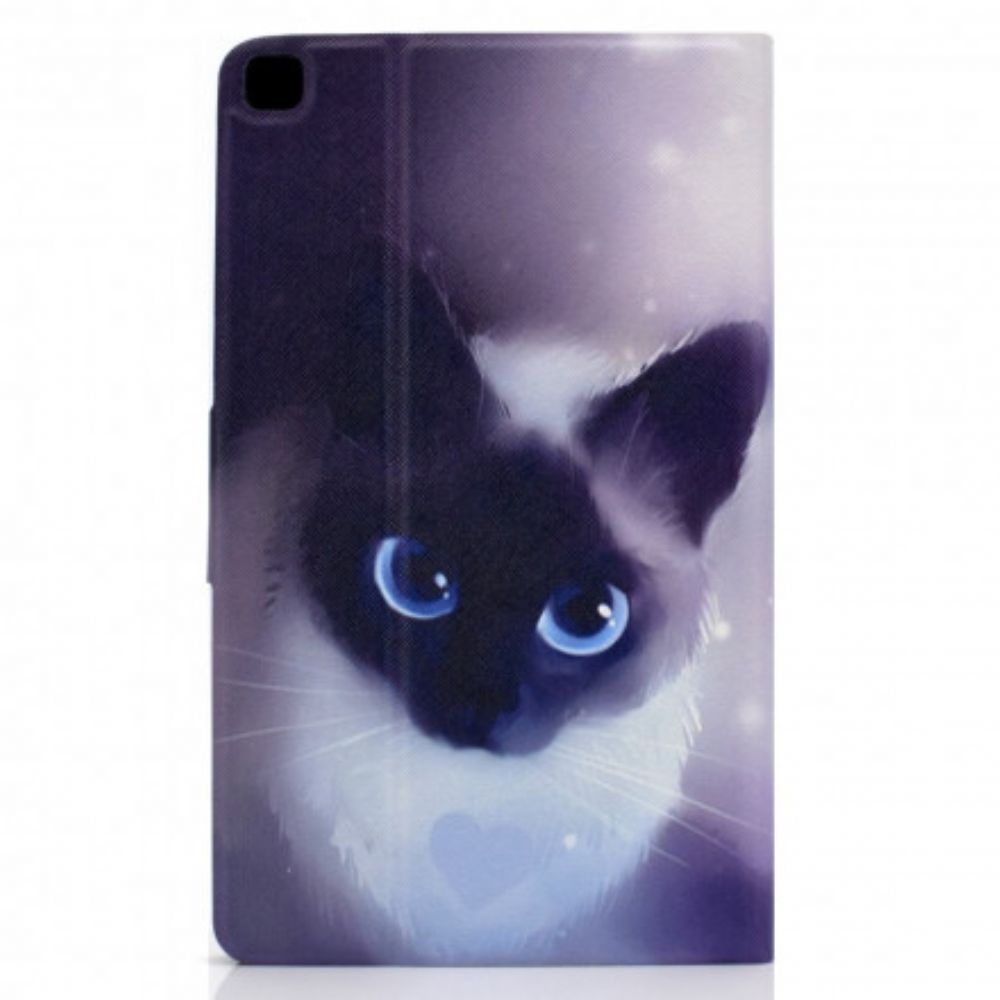Lederhüllen Für Samsung Galaxy Tab A7 Blauäugige Katze