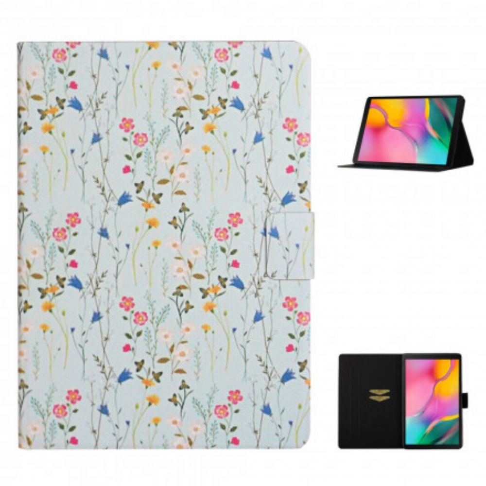 Lederhüllen Für Samsung Galaxy Tab A7 Blumen Blumen Blumen