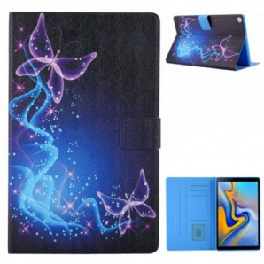 Lederhüllen Für Samsung Galaxy Tab A7 Bunte Schmetterlinge