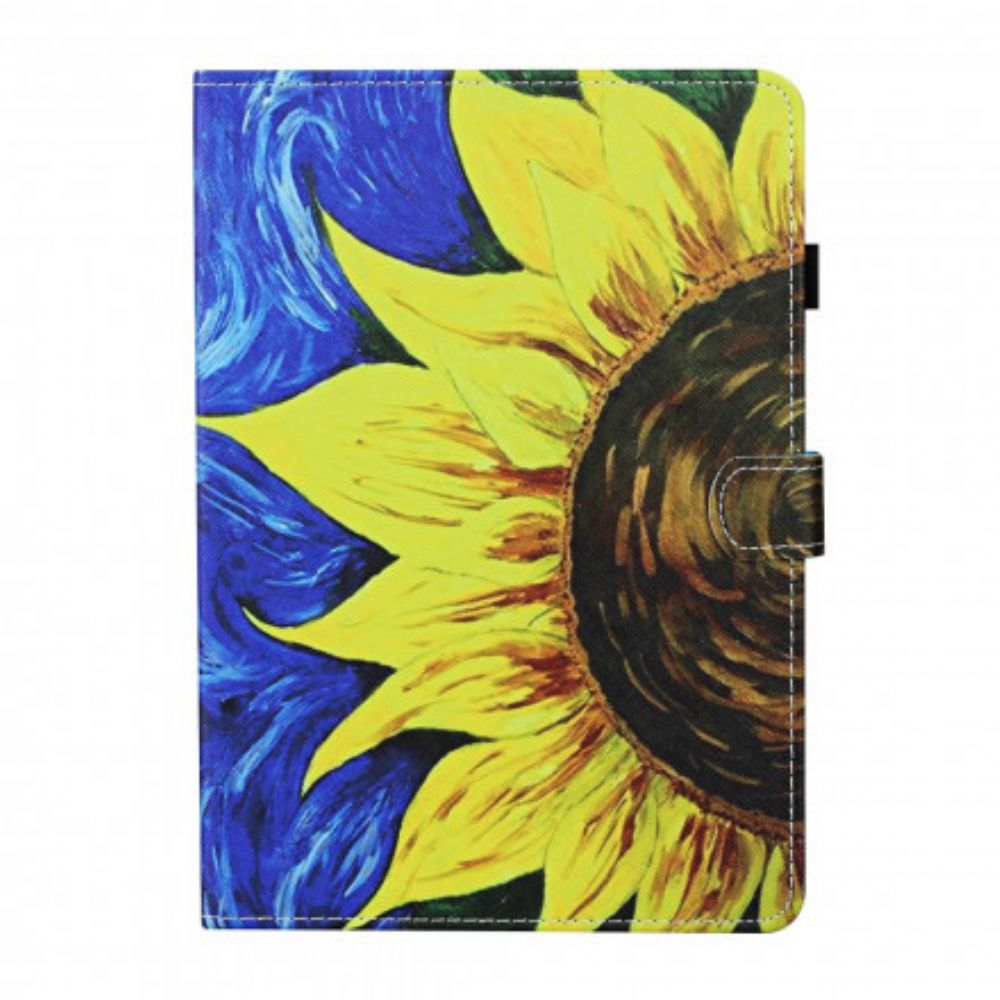 Lederhüllen Für Samsung Galaxy Tab A7 Gemalte Sonnenblume