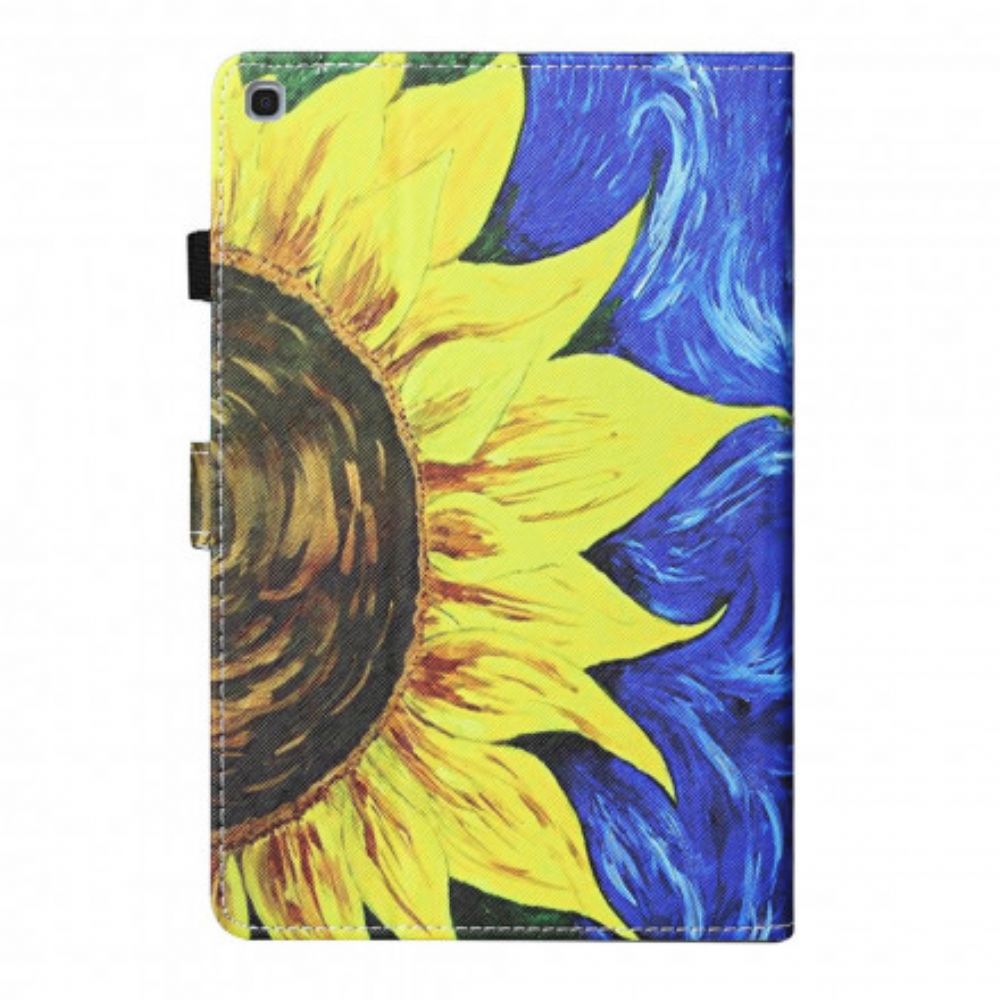 Lederhüllen Für Samsung Galaxy Tab A7 Gemalte Sonnenblume