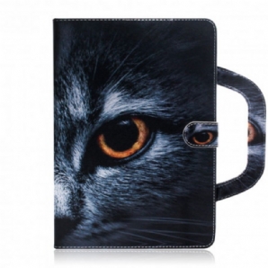 Lederhüllen Für Samsung Galaxy Tab A7 Katze Mit Henkel