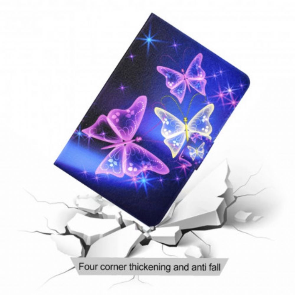 Lederhüllen Für Samsung Galaxy Tab A7 Schmetterlinge