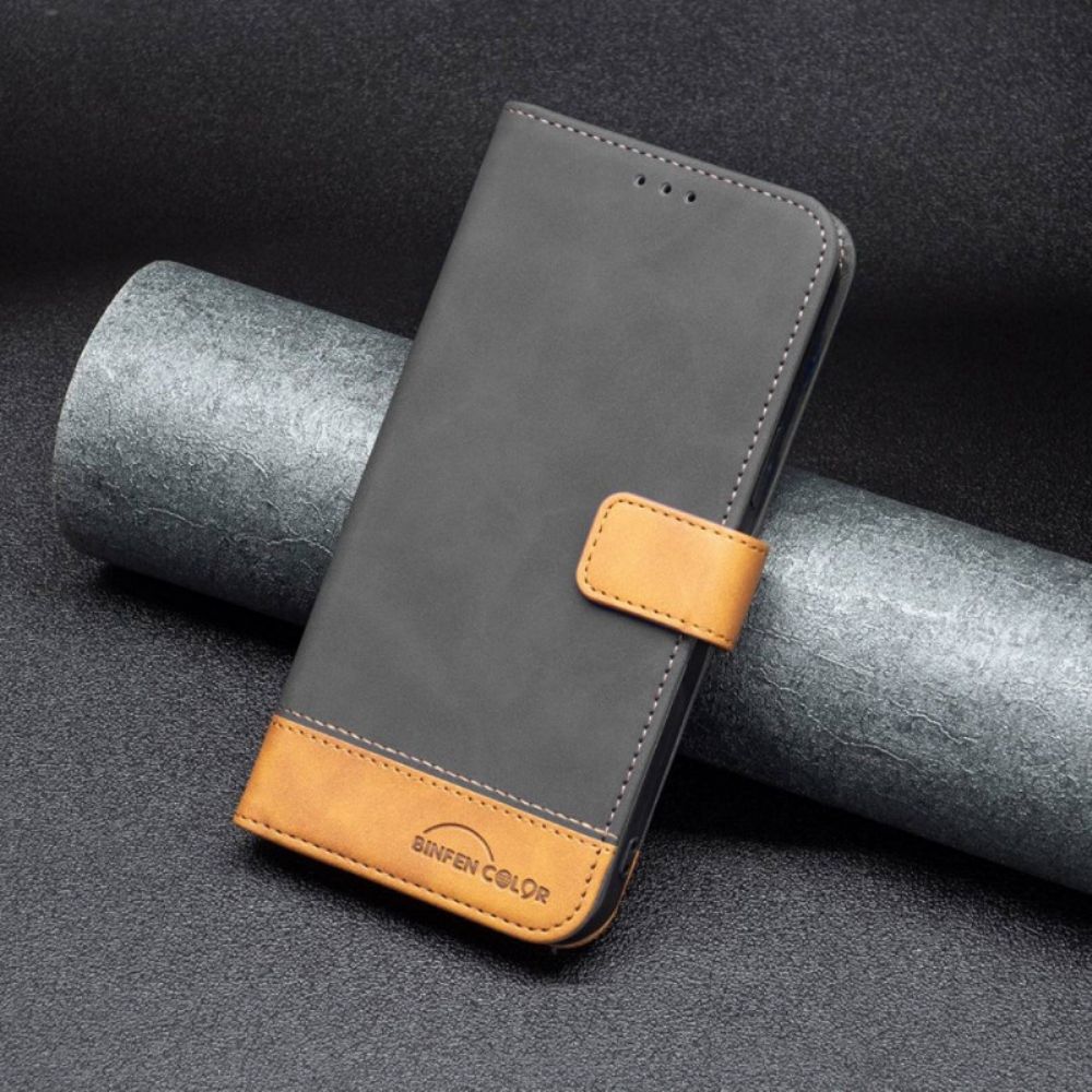 Flip Case Für Oppo Find X5 Bicolor Kunstleder Binfen Color