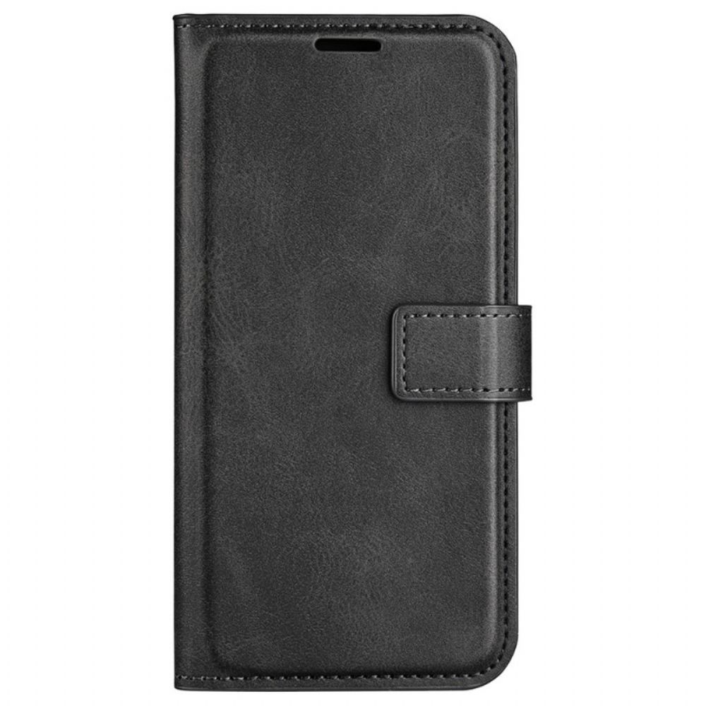 Flip Case Für Oppo Find X5 Extrem Schmaler Ledereffekt
