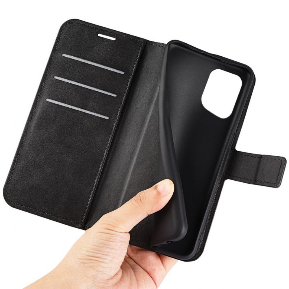 Flip Case Für Oppo Find X5 Extrem Schmaler Ledereffekt