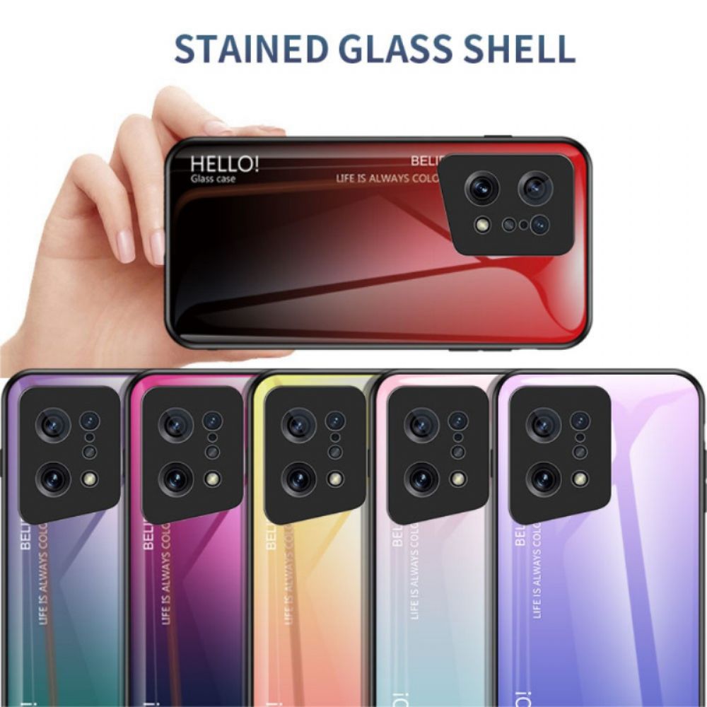 Handyhülle Für Oppo Find X5 Hallo Tempered Glass