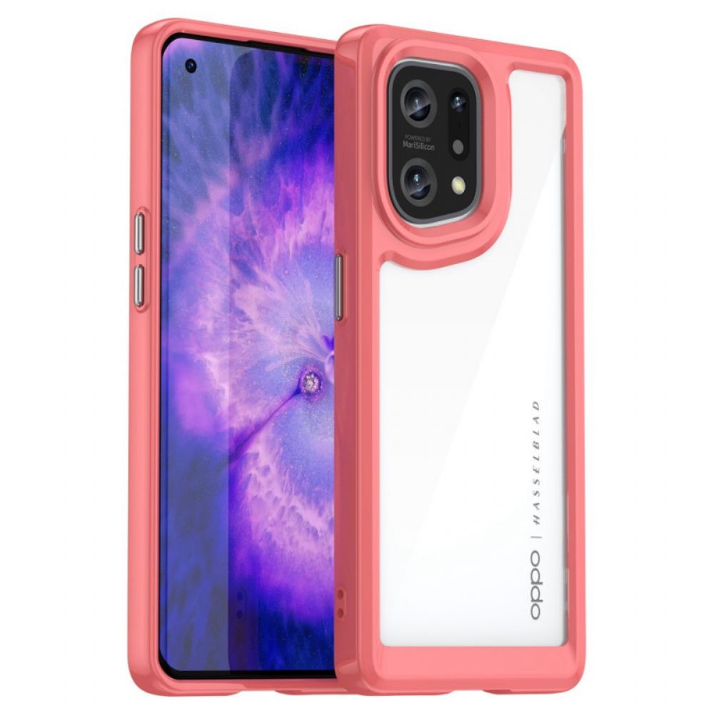 Handyhülle Für Oppo Find X5 Hybrid Farbige Kanten