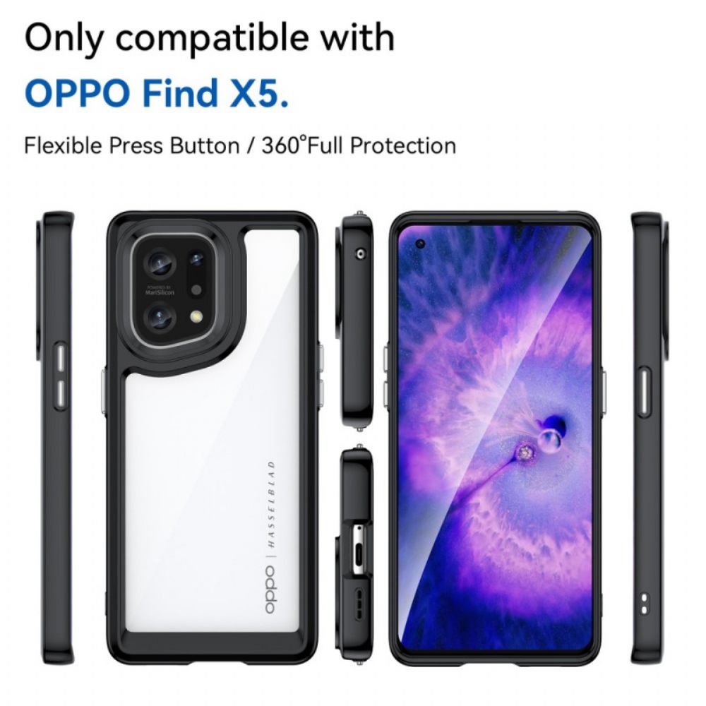 Handyhülle Für Oppo Find X5 Hybrid Farbige Kanten