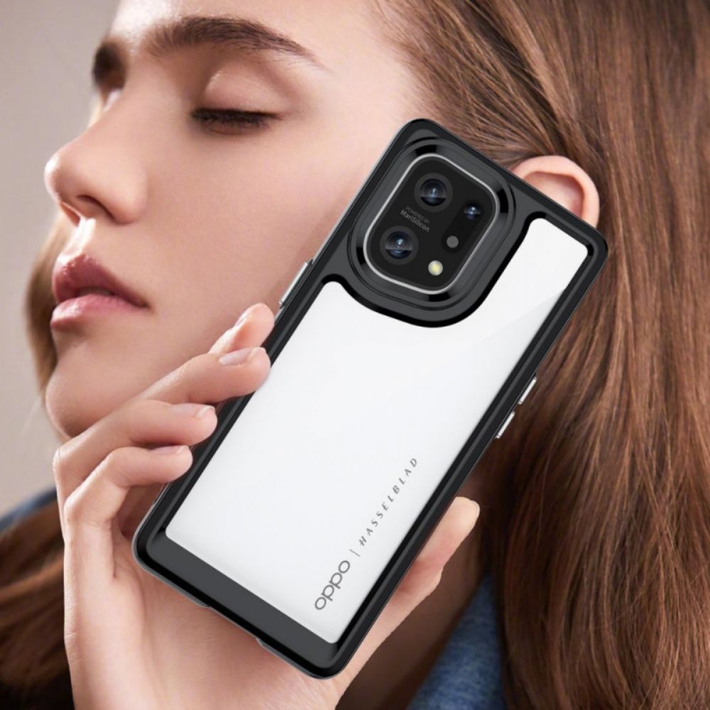 Handyhülle Für Oppo Find X5 Hybrid Farbige Kanten