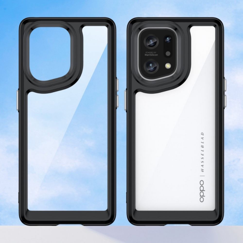 Handyhülle Für Oppo Find X5 Hybrid Farbige Kanten