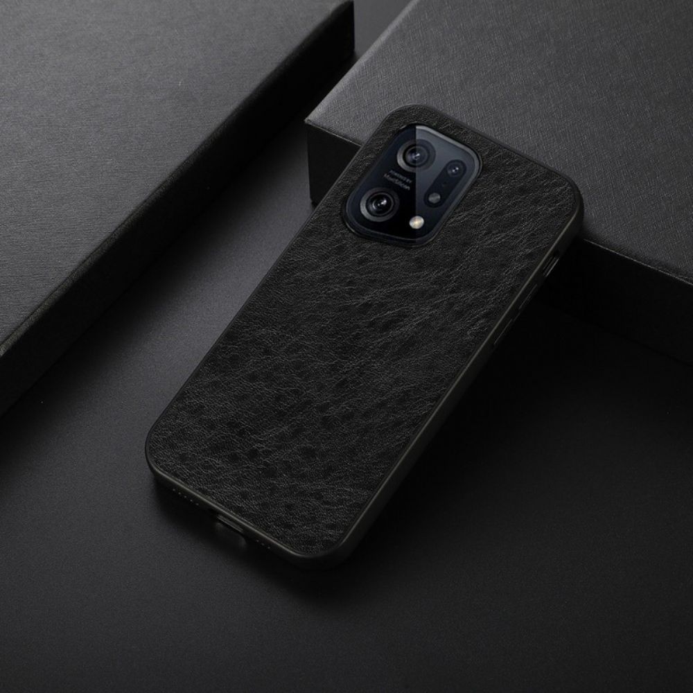 Handyhülle Für Oppo Find X5 Ledereffekt