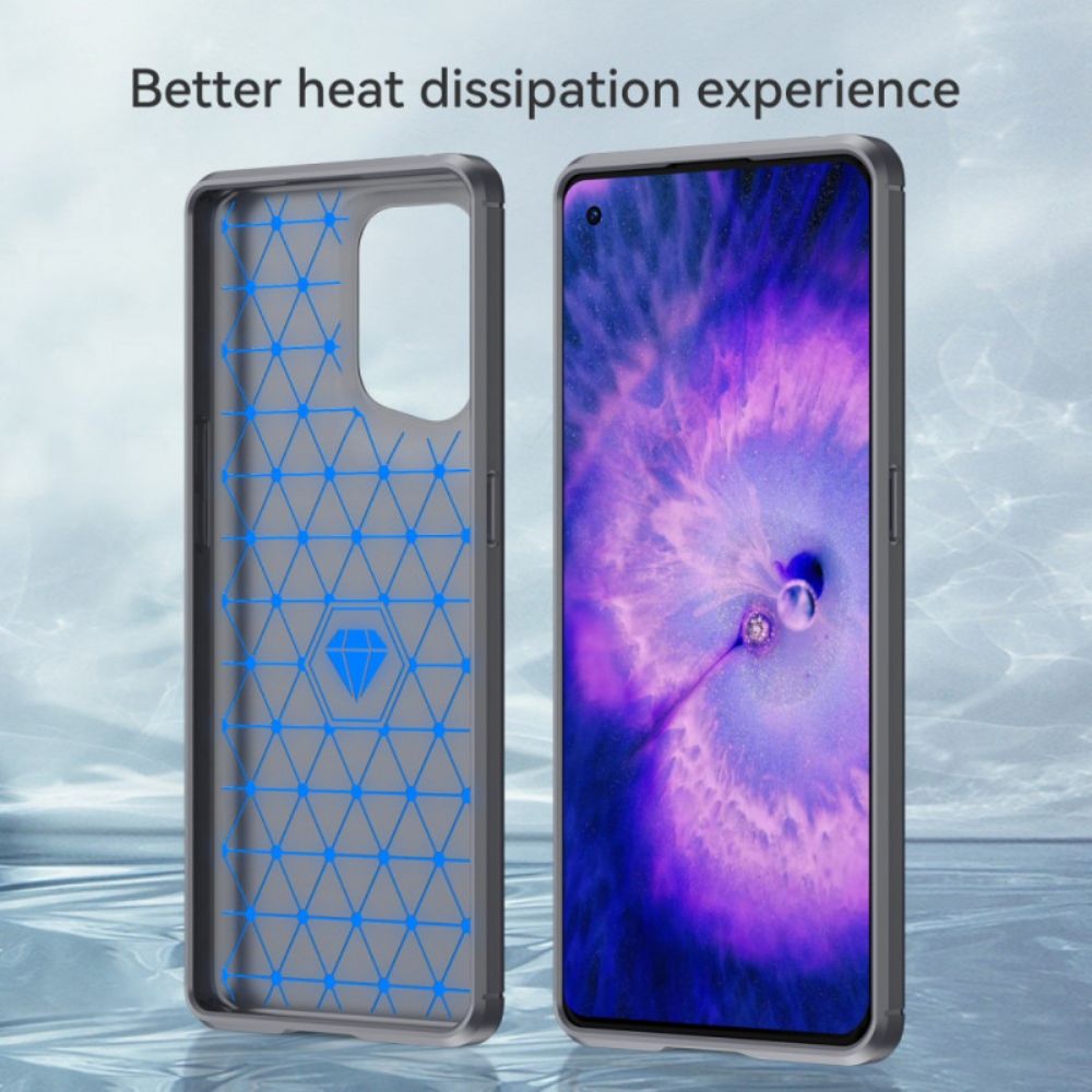 Hülle Für Oppo Find X5 Gebürstete Kohlefaser