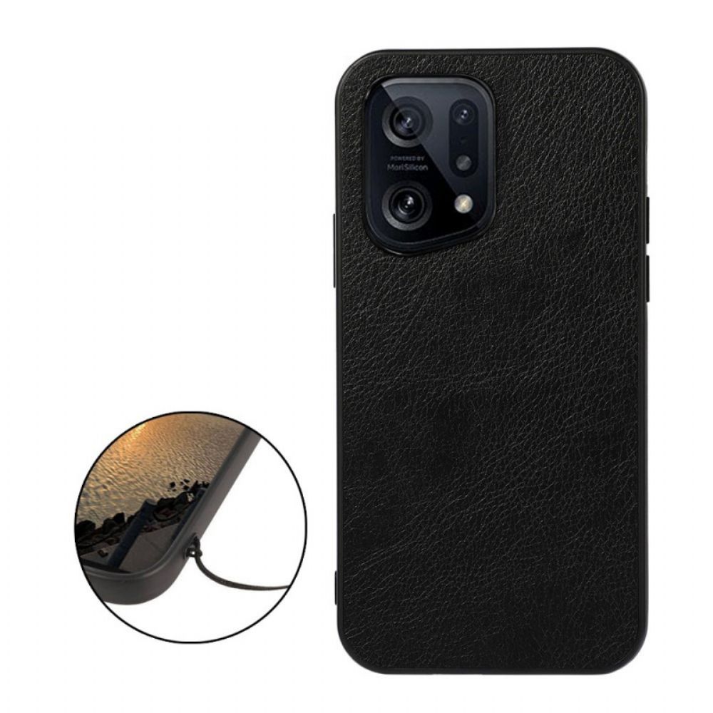 Hülle Für Oppo Find X5 Litchleder-stil