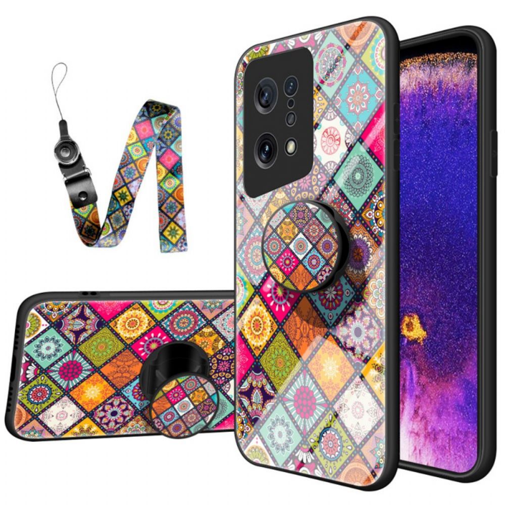 Hülle Für Oppo Find X5 Magnetischer Patchwork-halter