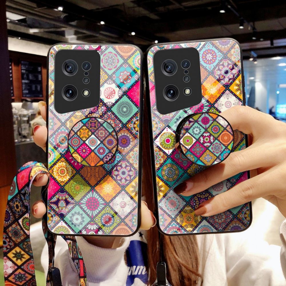 Hülle Für Oppo Find X5 Magnetischer Patchwork-halter
