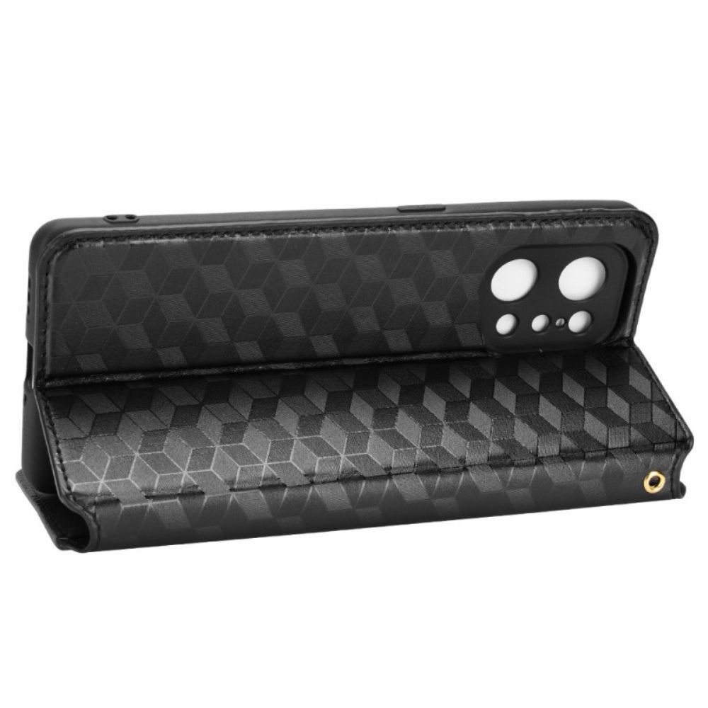 Schutzhülle Für Oppo Find X5 Flip Case Diamant-leder-effekt