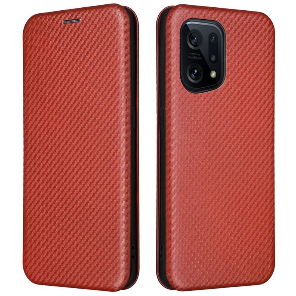 Schutzhülle Für Oppo Find X5 Flip Case Kohlefaser