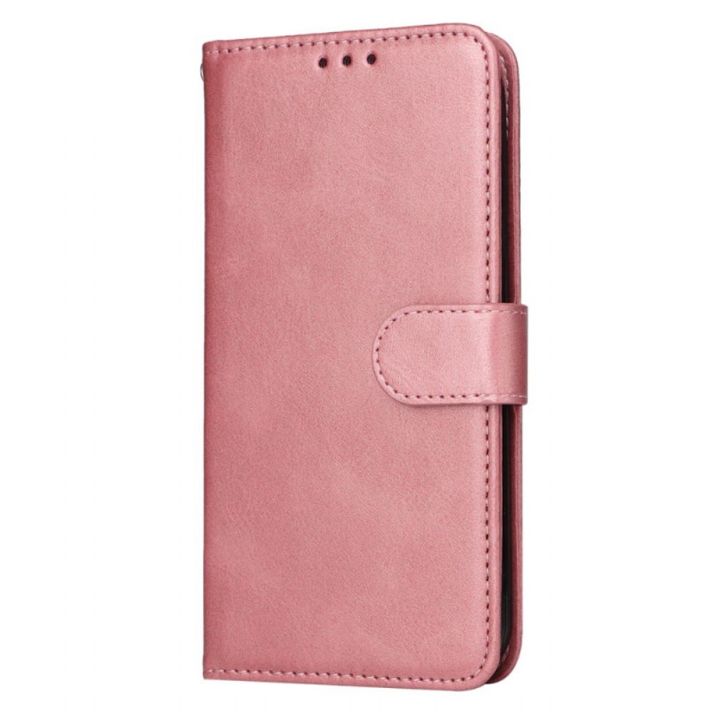 Case Realme 12 Plus 5g Glattes Kunstleder Mit Riemen