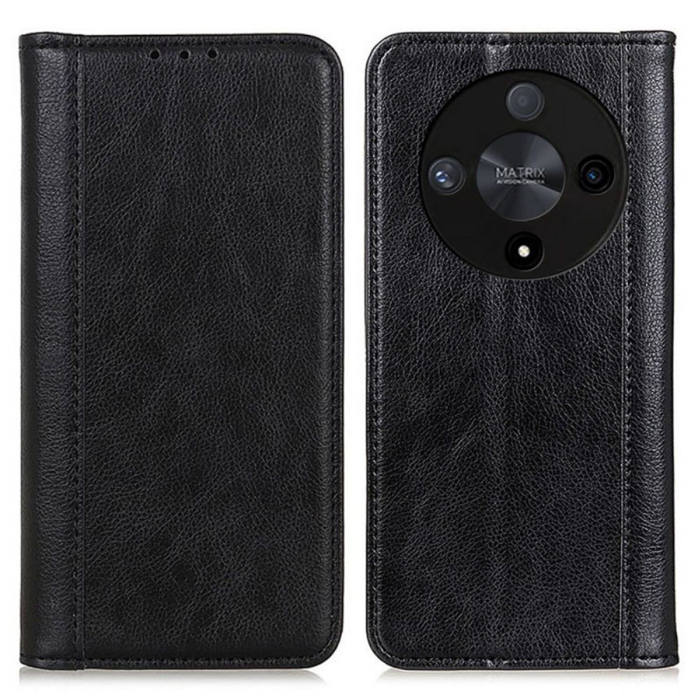 Flip Case Honor X9b / Magic 6 Lite Spaltleder Mit Litschi-struktur
