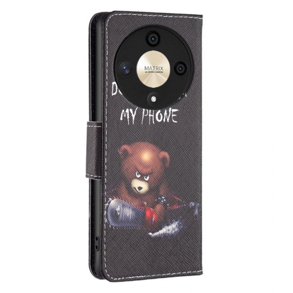 Lederhüllen Für Honor X9b / Magic 6 Lite Gefährlicher Bär