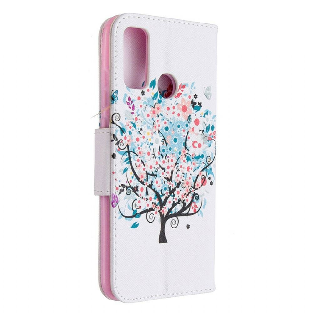 Flip Case Für Huawei P Smart 2024 Blumiger Baum