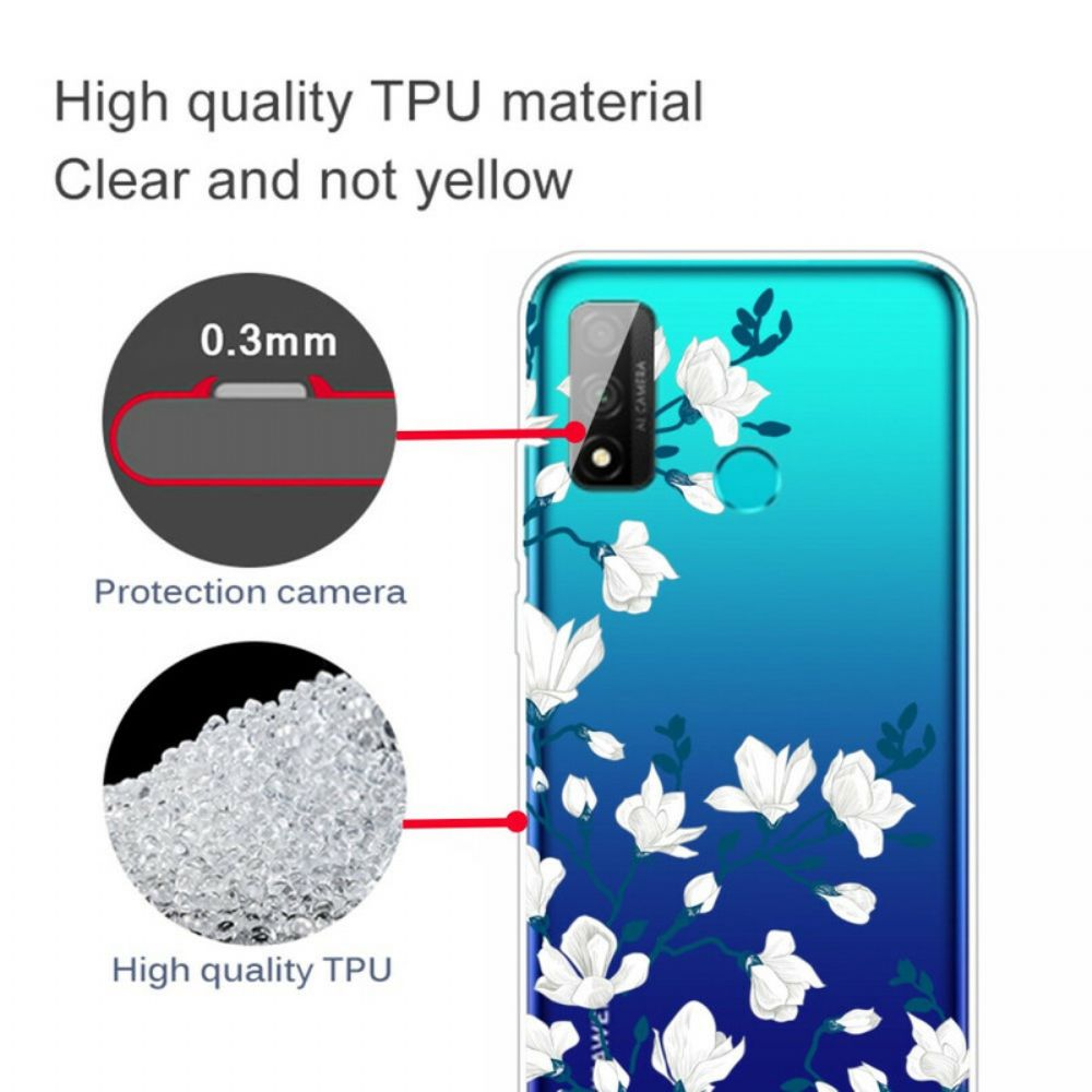 Hülle Für Huawei P Smart 2024 Weiße Blumen