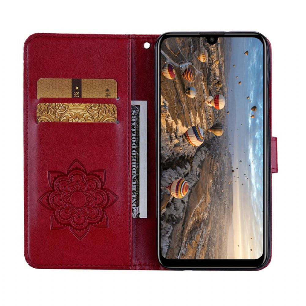 Lederhüllen Für Huawei P Smart 2024 Eulen-mandala Und Anhänger