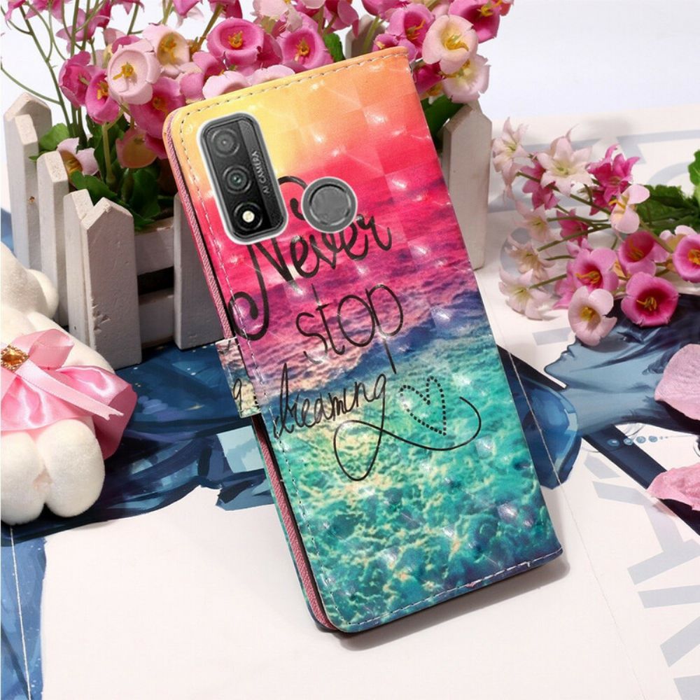 Lederhüllen Für Huawei P Smart 2024 Hören Sie Nie Auf Zu Träumen