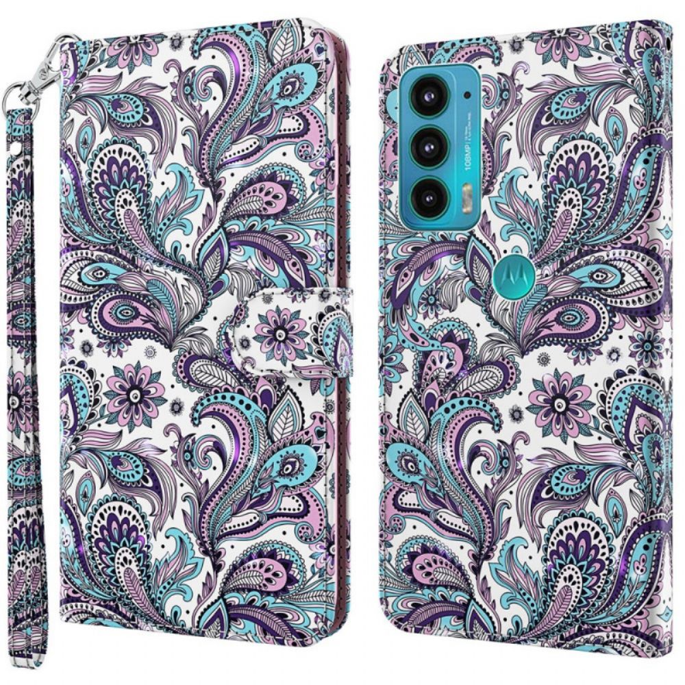Flip Case Für Moto E40 / E30 / E20 Paisley-muster