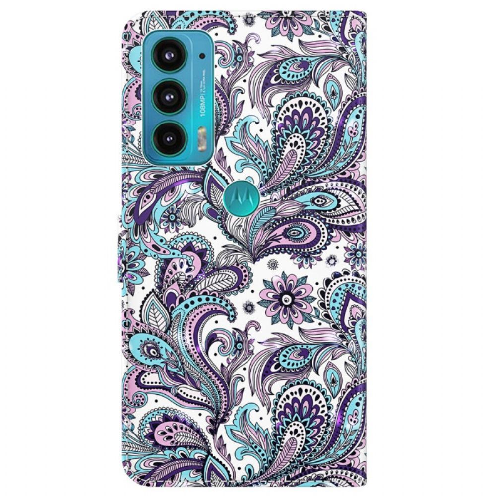 Flip Case Für Moto E40 / E30 / E20 Paisley-muster