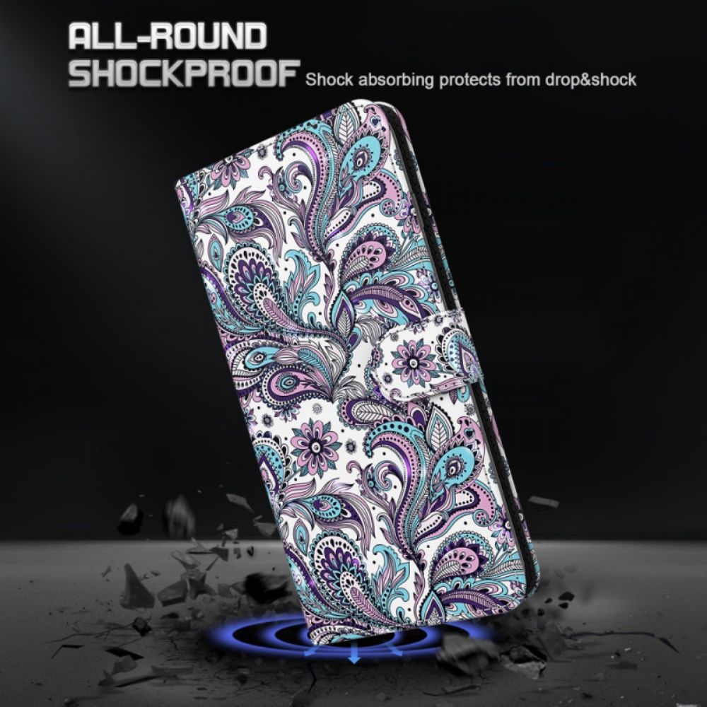 Flip Case Für Moto E40 / E30 / E20 Paisley-muster