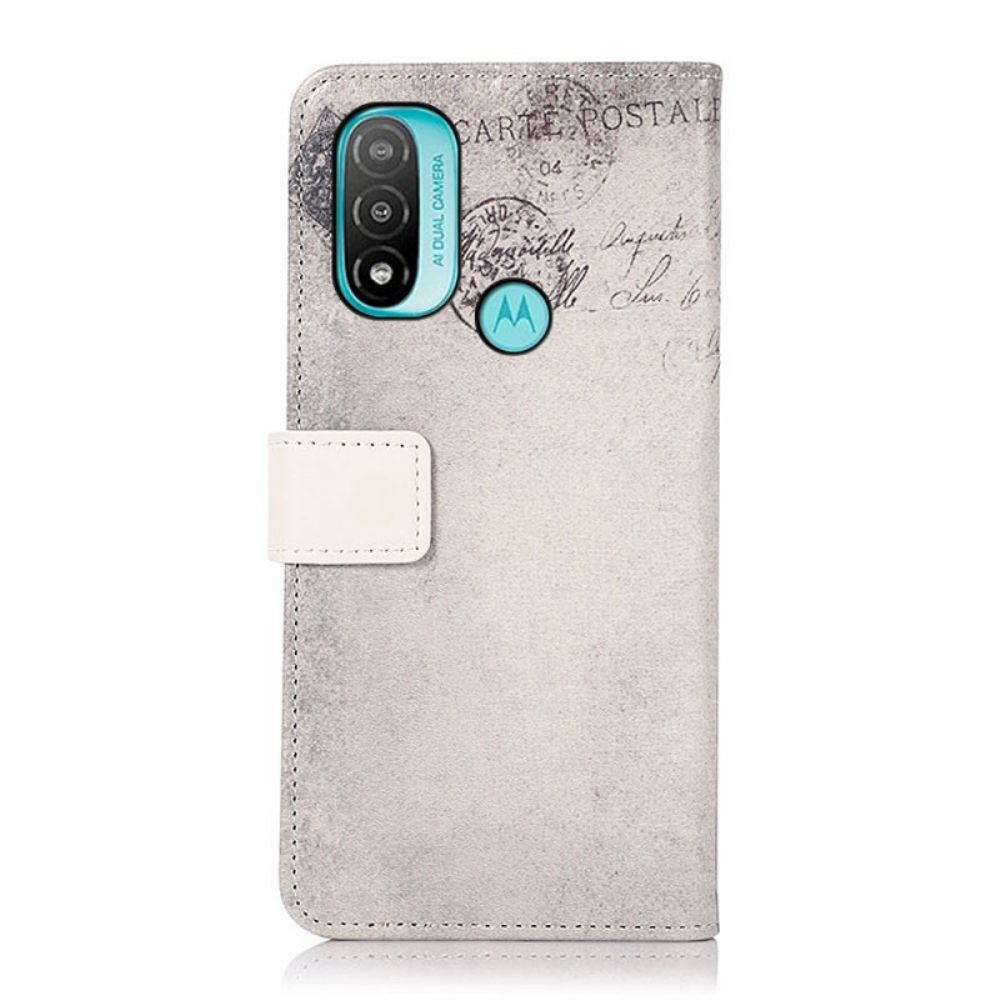 Flip Case Für Moto E40 / E30 / E20 Reisekat