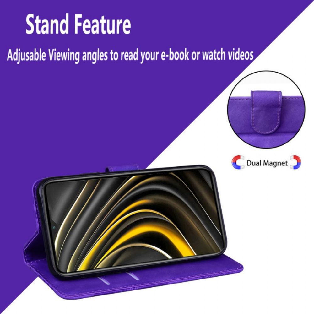 Lederhüllen Für Moto E40 / E30 / E20 Schmetterlingshaut-touch