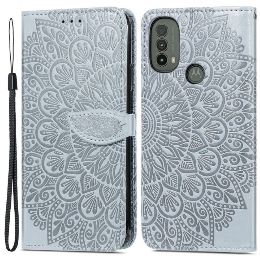 Lederhüllen Für Moto E40 / E30 / E20 Stammesblätter
