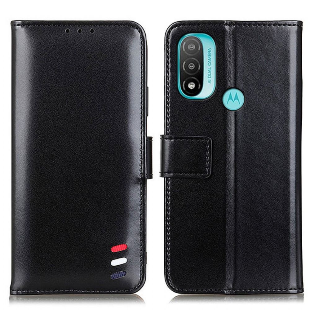 Lederhüllen Für Moto E40 / E30 / E20 Tricolor Lederoptik